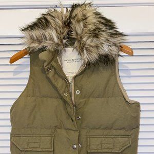 Denim and Supply Faux-Fur Quilted Vest
